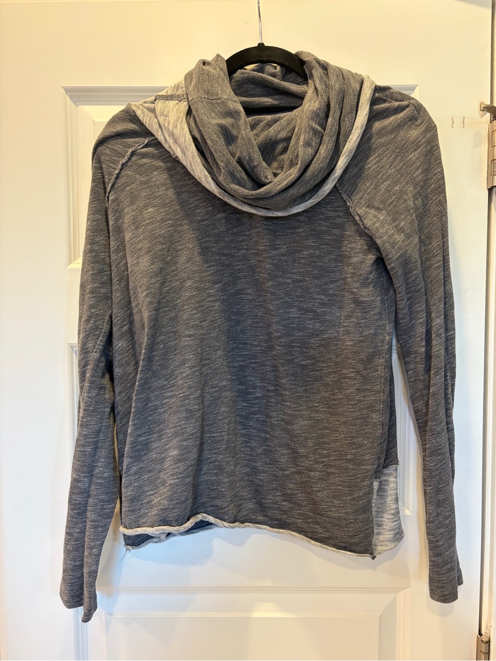 Free People Lightweight Gray Cowl Neck Pullover